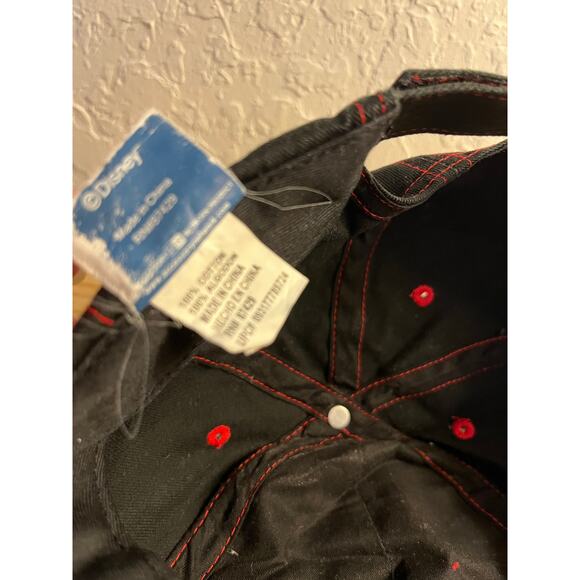 Minnie Mouse Disney Red Bling Baseball Hat Cap Black Adjustable Excellent - Picture 11 of 12